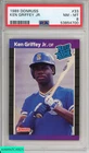1989 DONRUSS KEN GRIFFEY JR #33 ROOKIE HOF SEATTLE MARINERS RC PSA 8 NM-MT