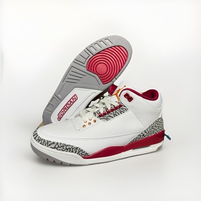 Nike Air Jordan 3 Retro 'Cardinal Red' Men's Size 9.5 New CT8532-126 B Grade