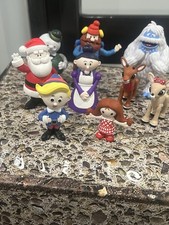 Rudolph the Red-Nosed Reindeer Figure Complete Set, 10-Piece Kids Toy Set.