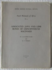 Associated jaws and limb bones of Limnopithecus macinnesi by W. E. Le Gros Clark