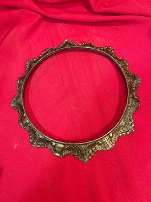 Large Heavy Antique Lamp Ring Part Fitter Ornate Brass Plated