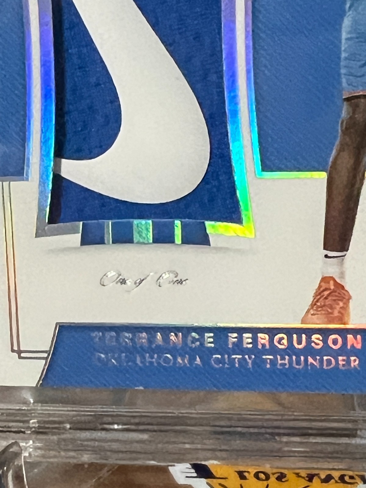 2017-18 National Treasures Terrance Ferguson 1/1 Relic Patch BGS 7 One of One view 13