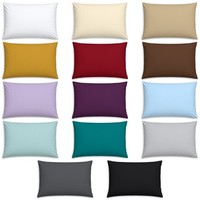 Pillowcases 2 Pack Egyptian Cotton 200TC Bed Room Pillow Cases Pair 14 Colours
