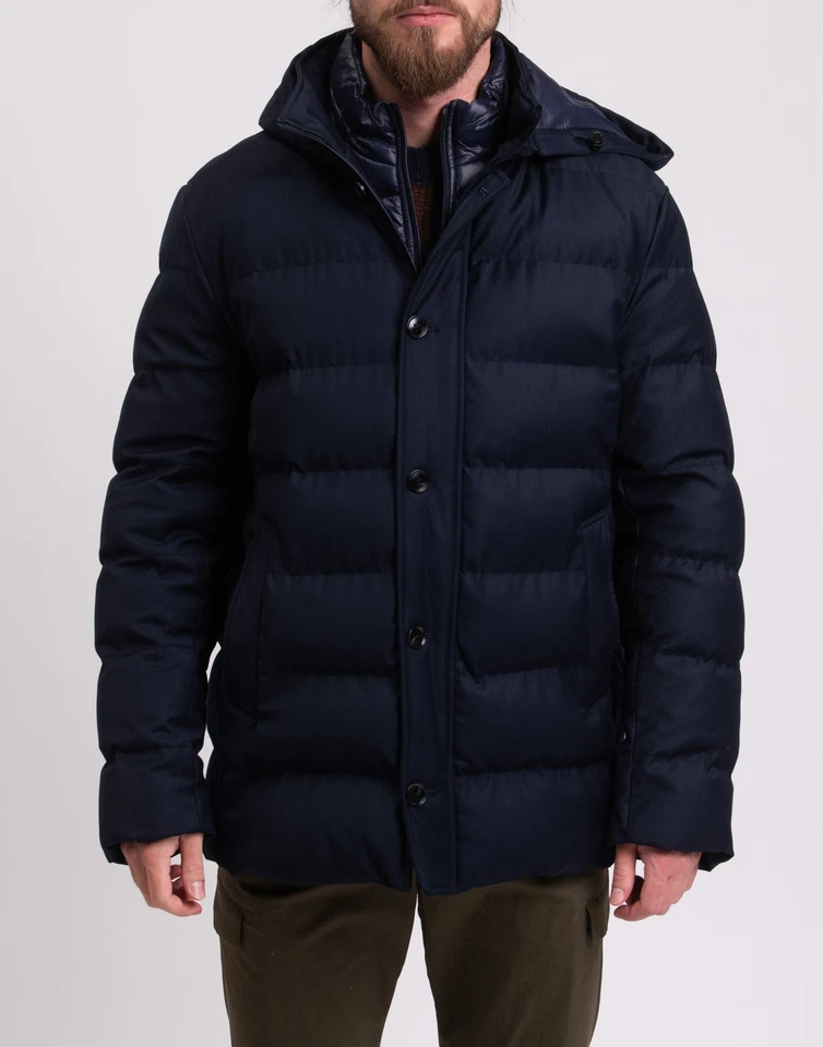 RRP€500 ARCHIVIO MILANO Puffer Jacket IT56 US46 3XL Detachable Dickey Hooded - Image 3 of 4