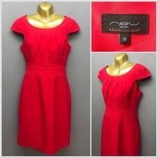 New Look Women's Red Smart Pencil Formal Dress UK 10 EUR 38 Back Slit
