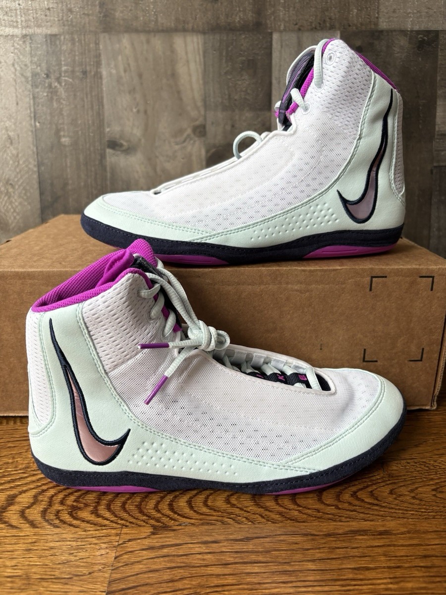 Nike Inflict 4 White Hyper Violet Wrestling Shoes Size 9.5 HM9674