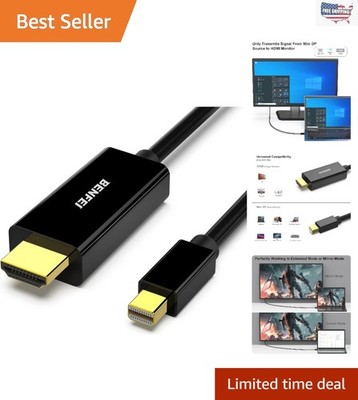 15 Feet Mini DisplayPort to HDMI Cable -  4K Quality for All Devices