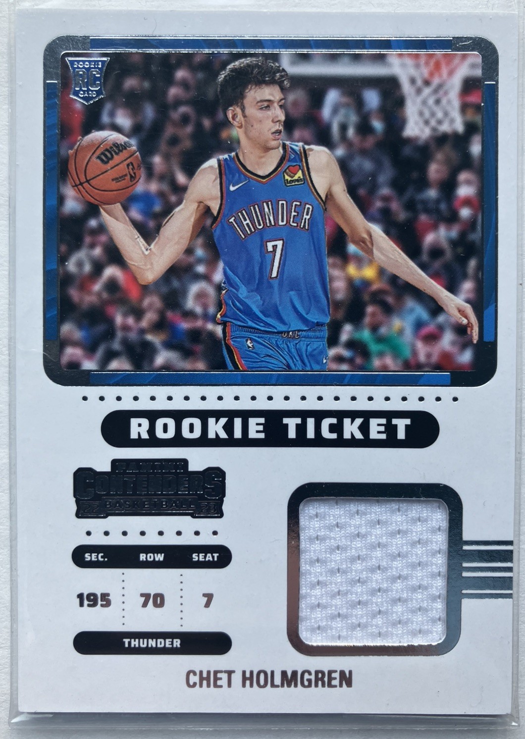 2022-23 Panini Contenders #RTS-CHO Chet Holmgren Rookie Ticket
