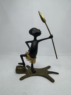 Workshop Hagenauer Vienna – Bronze figurine – little lion hunter