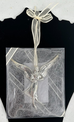 Serenity By Seasons Of Cannon Falls Silver Metal Angel Friendship Ornament