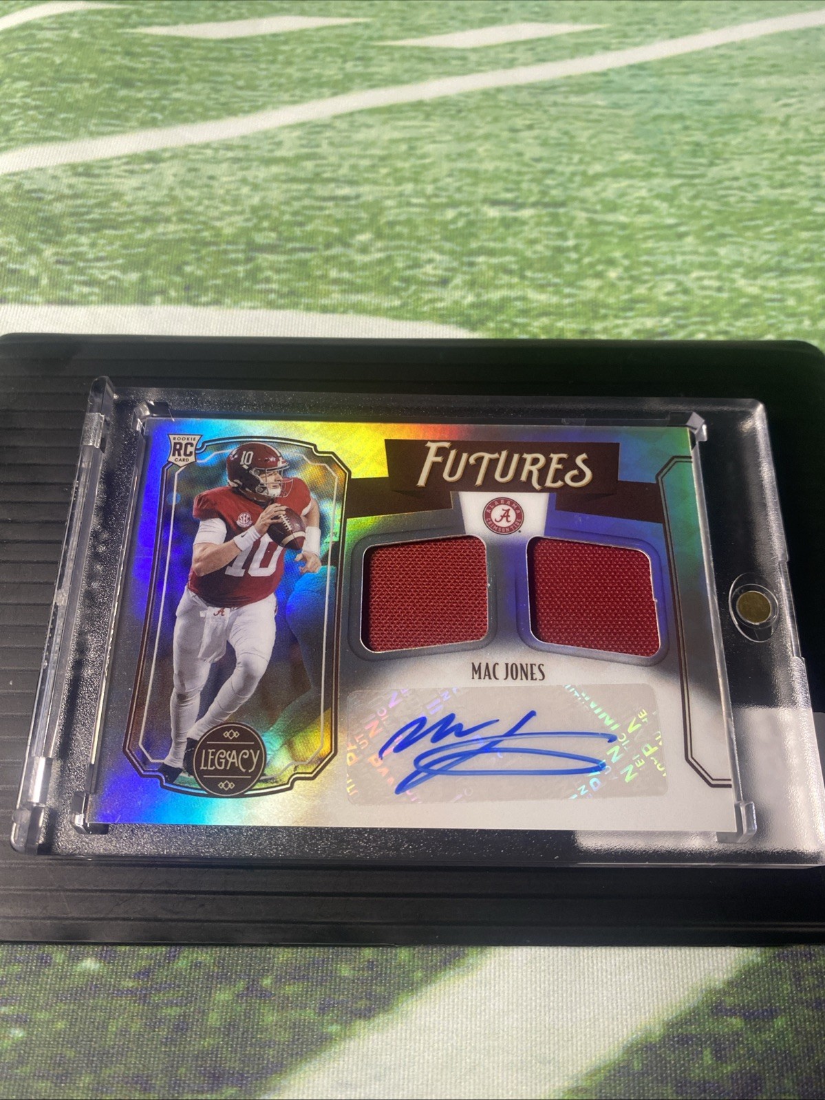 Mac Jones Panini Legacy Futures Dual Patch Autographs #FDMJ Base