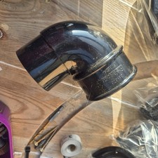 Black Plastic Half Round Guttering & Downspout Various Fittings Free Delivery