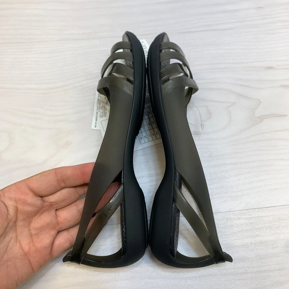 Zapatos planos de ballet Crocs Isabella Huarache 2 de gelatina plana para mujer talla 5 Foto 2 de 4