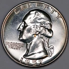 1957 P Washington Quarter Proof - Light Toning