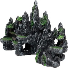 Pakykai Large Fish Tank Decorations, Mountain View Aquarium Ornament Tree House