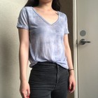 <!--F#f_0-->Custom reworked hand tie dye burnout grunge vneck tshirt small<!--F/-->