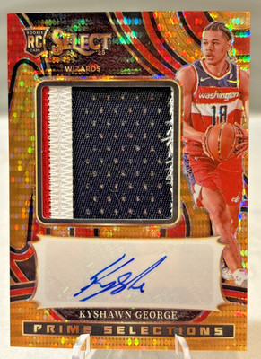 KYSHAWN GEORGE 2024-25 Select Orange Pulsar Prime Selections RPA #30 Wizards RC