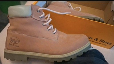 Dockers by Gerli Unisex Boots Leder altrosa Gr. 41 Schnürung Knöchel