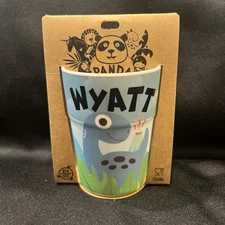 BRAND NEW BAMBOO PANDA CREW PERSONALIZED, WYATT CUP & BPA FREE 8OZ