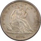1876 Seated Liberty Half Dollar 50C, About Uncirculated AU
