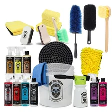 Mr. Detroit - 23pc Auto Detailing Kit – Foam Cannon, Towel, Wheel Brush, Cleaner