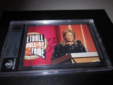 C VIVIAN STRINGER SIGNED AUTO 3.5 X 5.5 PHOTO BECKETT SLAB BAS HOF INSCRIPT-RARE