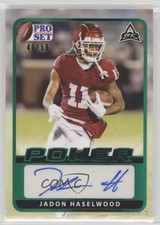 2021 Leaf Pro Set Power Base Emerald Spectrum Foil /50 Jadon Haselwood Auto nd3