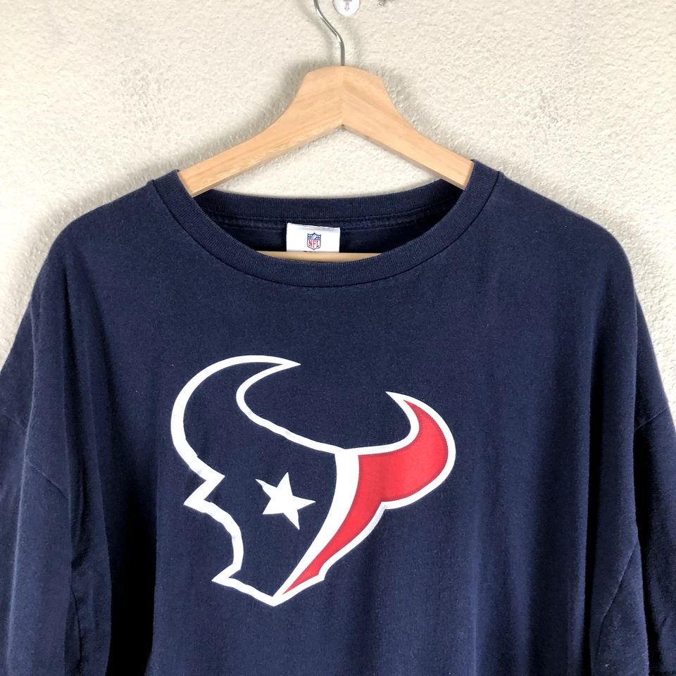 Camiseta de fútbol americano Matt Schaub de los Houston Texans de la NFL para hombre 2X grande azul logotipo central #8 Foto 3 de 4