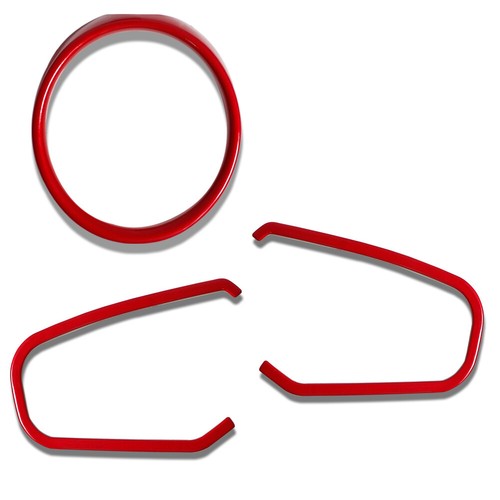 For 18-up Porsche Panamera Cayenne Red Dashboard Panel Decorative Ring Stickers - Picture 3 of 8