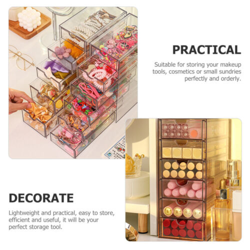 Transparent Storage Box Multi-layer Desktop Drawer Versatile Makeup Stationery - Picture 3 of 12