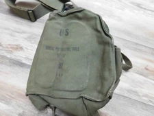 US ARMY GREEN M-17 GAS MASK CARRIER FIELD BAG ( NO MASK!!)