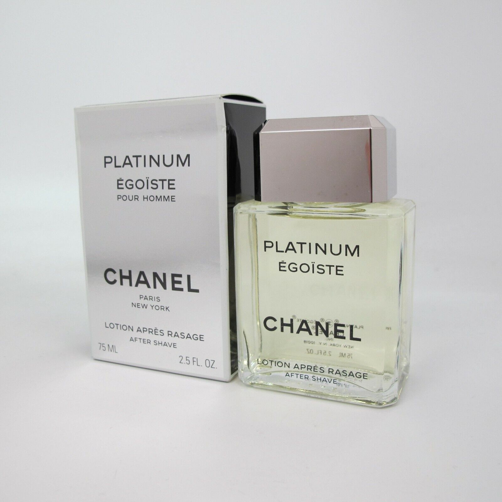 CHANEL EGOISTE PLATINUM AfterShave Lotion 2.5 Oz FULL BOTTLE Discontinued  HTF