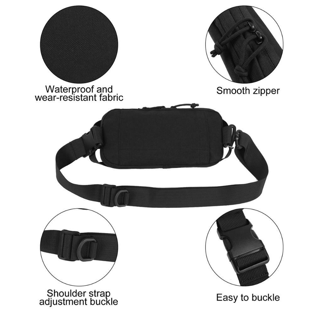 Tactical Sling Chest Pack Bag Molle Daypack Backpack Small Military