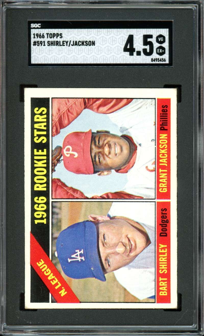 1966 Topps High #591 Bart Shirley/Grant Jackson Rookie Stars (SP) SGC 4.5 VG-EX+