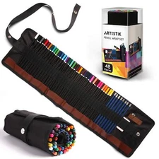 Colored Pencil Set - (47 Pieces) Vivid 3.5 mm Artist Grade Drawing & Sketchin