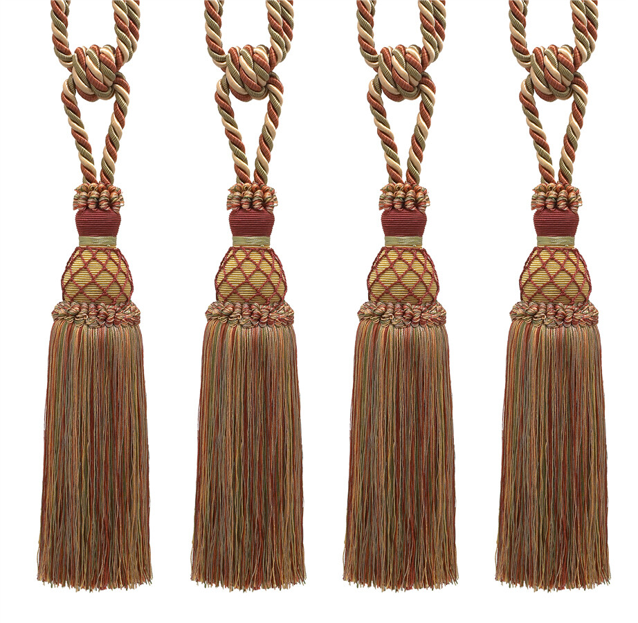 DÉCOPRO Tieback, Style# TBIN1, Color# 4770 - Cherry Grove Beige [Set of 4]