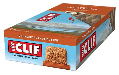 12 x CLIF BAR Energieriegel Crunchy Peanut Butter Erdnuss 12x68g OVP MHD 09.2026