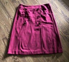 Talbots Sz 8 Burgundy Wrap Skirt Womens