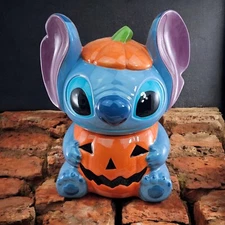 Disney Lilo & Stitch Movie Stitch Halloween Holiday Cookie Jar Zrike Brands 10"