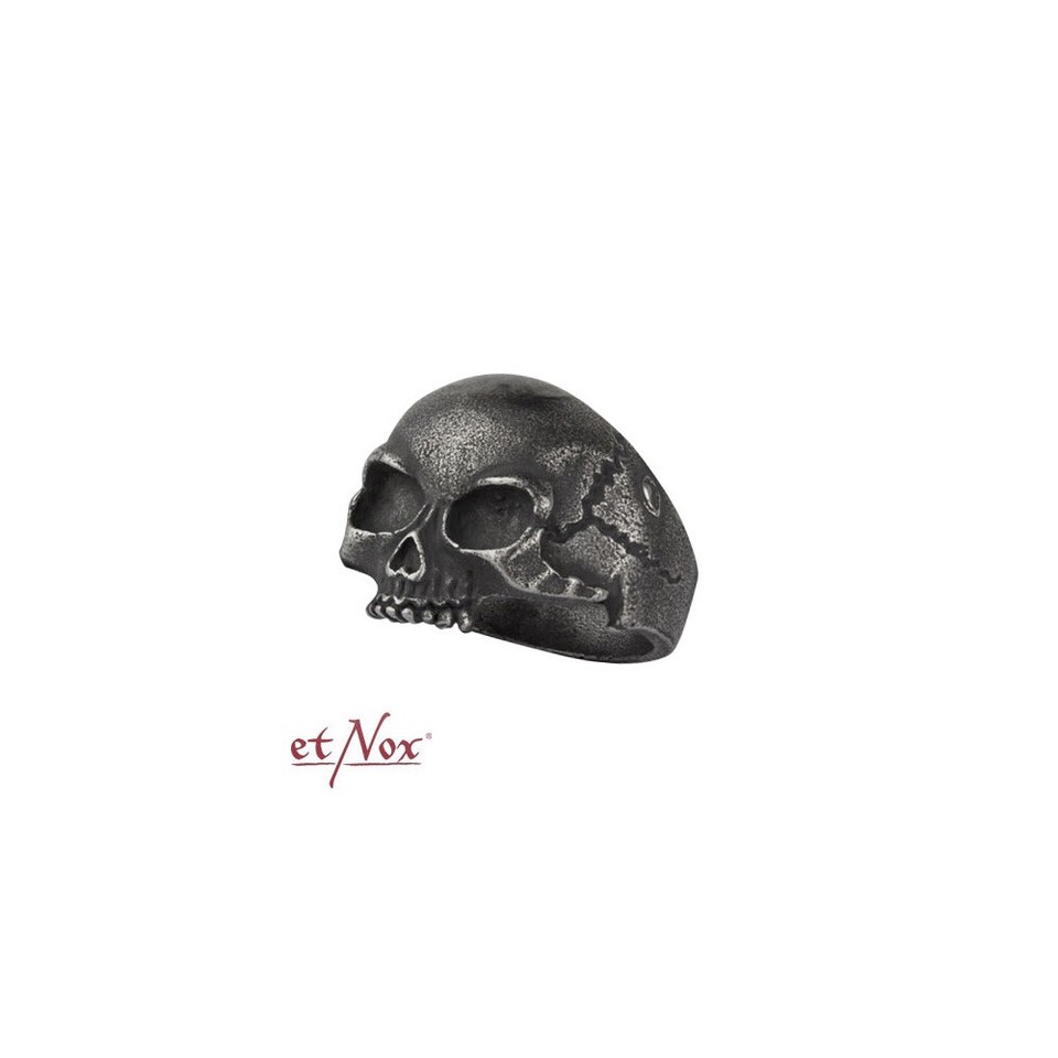 Totenkopf Ring Herren Edelstahl Biker Skull Helm Kreuz Gothic Massiv