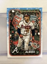 2024 Topps Holiday Short Print Christmas Lights Neckless Ozzie Albies sp #H108