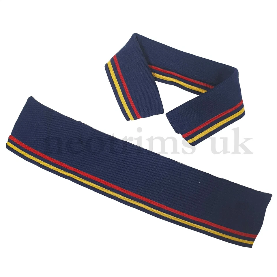 Conjunto de cuello y puño de punto acanalado.2 collares + 2 rayas de puño. Cuello polo de punto plano Foto 4 de 4