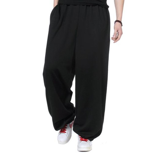Mens Casual Baggy Fit Sports Pants Wide Leg Dance Hiphop Sweatpants Long M-4XL L - Picture 11 of 14
