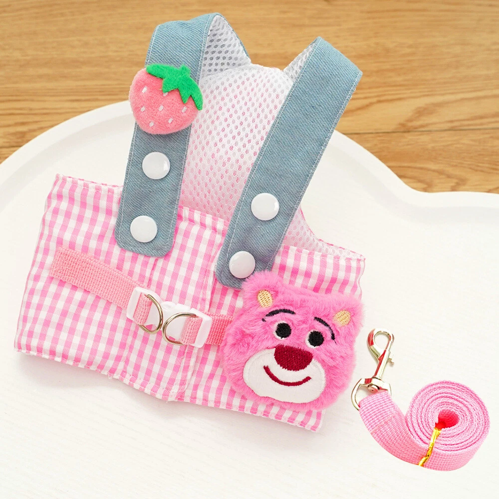 Dog Harness With Hat Cat Vest Leash Set Female Pet Clothes Puppy Collar Lead