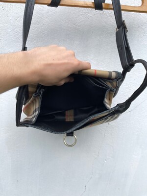 Vintage Burberrys Haymarket Nova Check Aero Zipper Leather