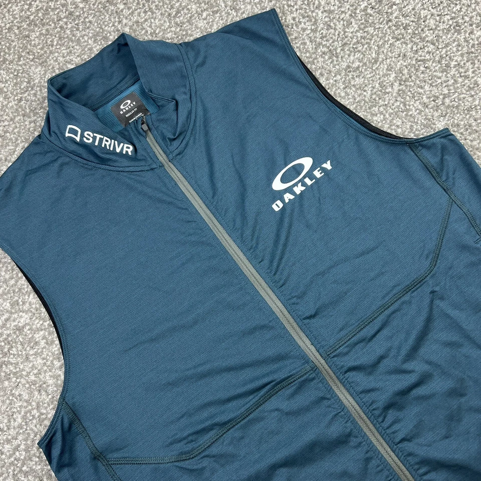 Chaleco Oakley Para Hombres Pequeño Verde Tour Edición 1/4 Cremallera Golf Pro Patrick Rodgers PGA Foto 2 de 4