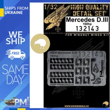 HGW 132143 1/32 Photo-etched for Mercedes D.III 160 hp Engine