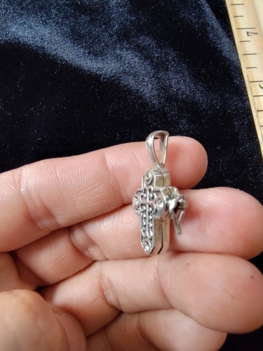 Real 925 Silver Religious Prayer Cross Locket Pendant 5 Star Seller ⭐⭐⭐⭐⭐ - Picture 8 of 11