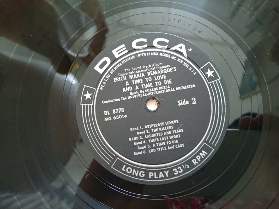 A Time To Love And a Die Lilo Polvere Raro Ost US Decca Vinile 60s LP