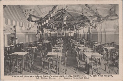 (RB)2024-131 (RSc) Postcard, Restaurant ''Jug to the Green Wreath'' 1917